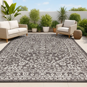 Malta Bohemian Medallion Textured Weave Indoor/outdoor Area Rug